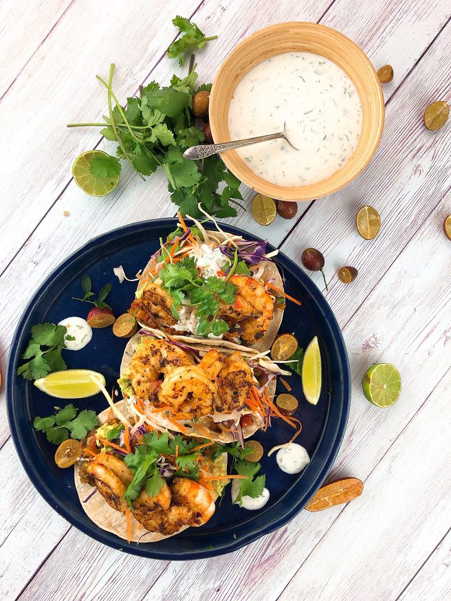 10 Minute Spicy Prawn Tacos