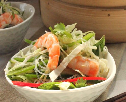 Asian prawn and noodle salad