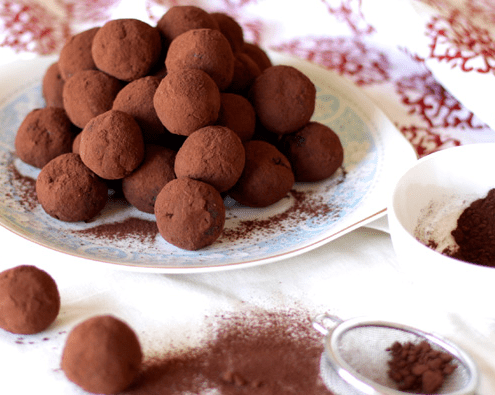 Healthy chocolate truffle