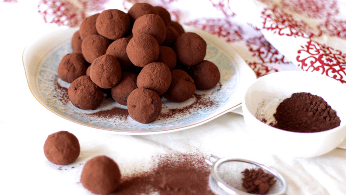 Healthy chocolate truffle