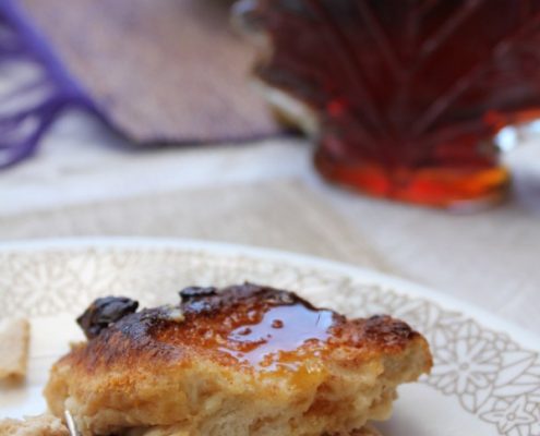 hot cross bun and cranberry pudding