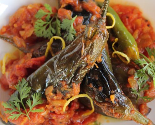 Eggplant with masala spices