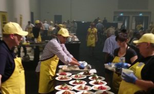 CEO CookOff preparing meals